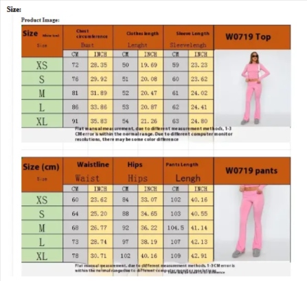 Round Neck Bell-Bottom Pants Set