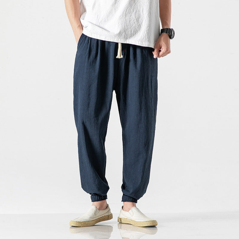 Solid Harem Slacks for Men
