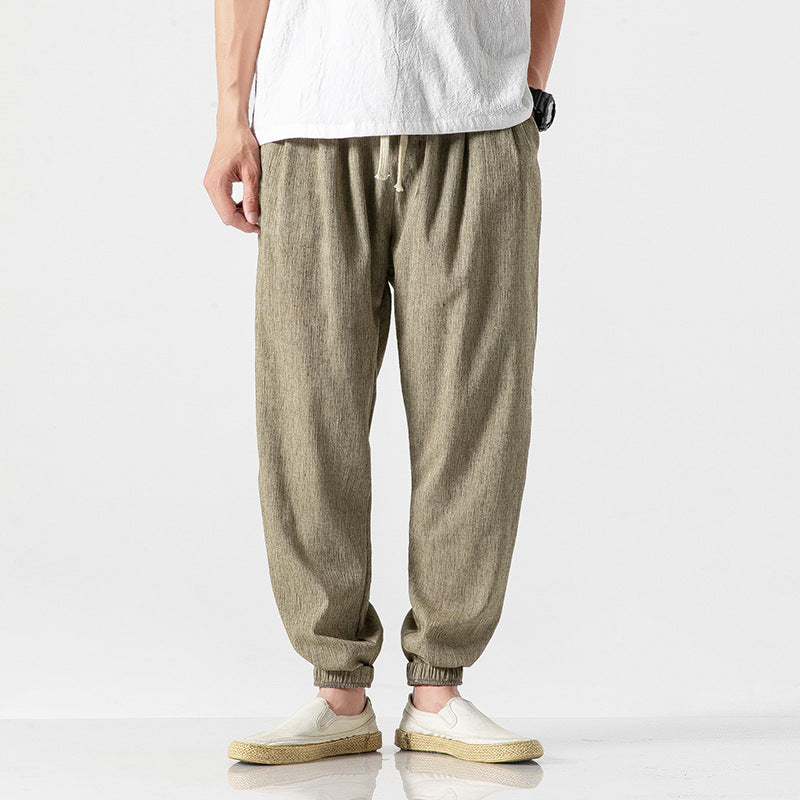 Solid Harem Slacks for Men