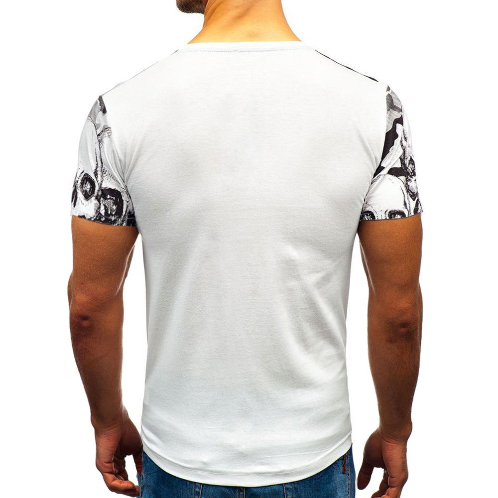 2019 New Casual Short Sleeve Skull T-Shirt