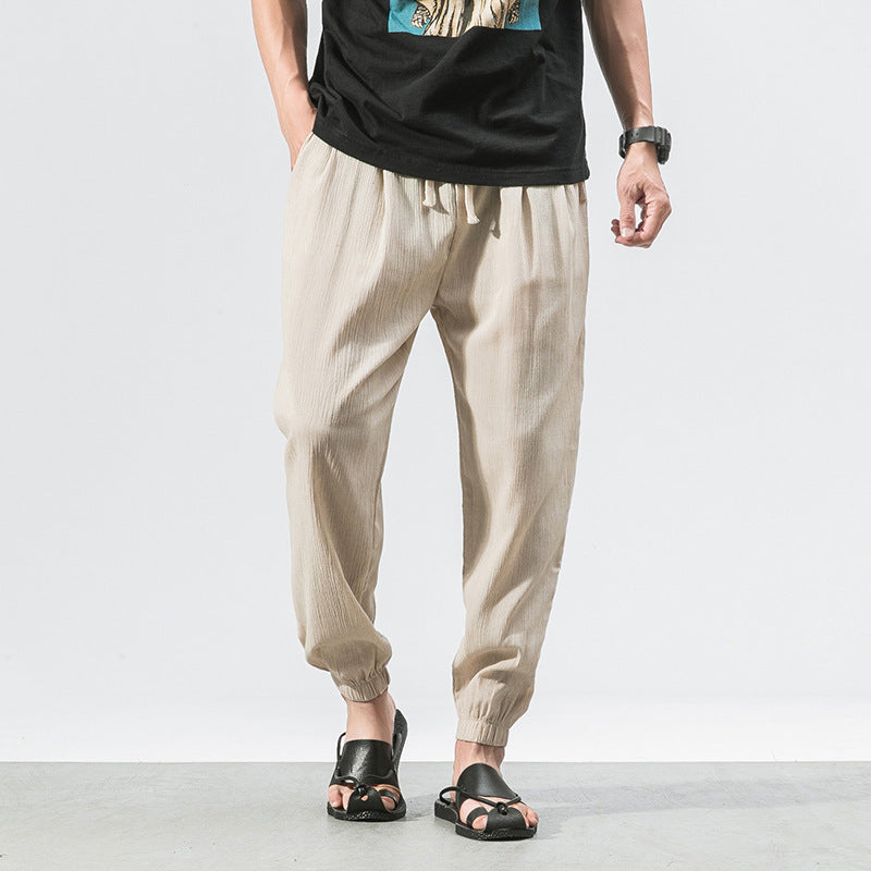 Solid Harem Slacks for Men