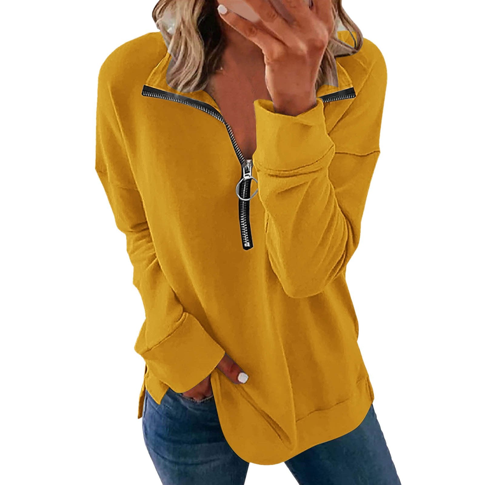 V-Neck Casual Slim Long Sleeve Tee