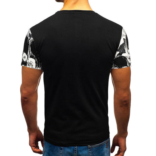2019 New Casual Short Sleeve Skull T-Shirt