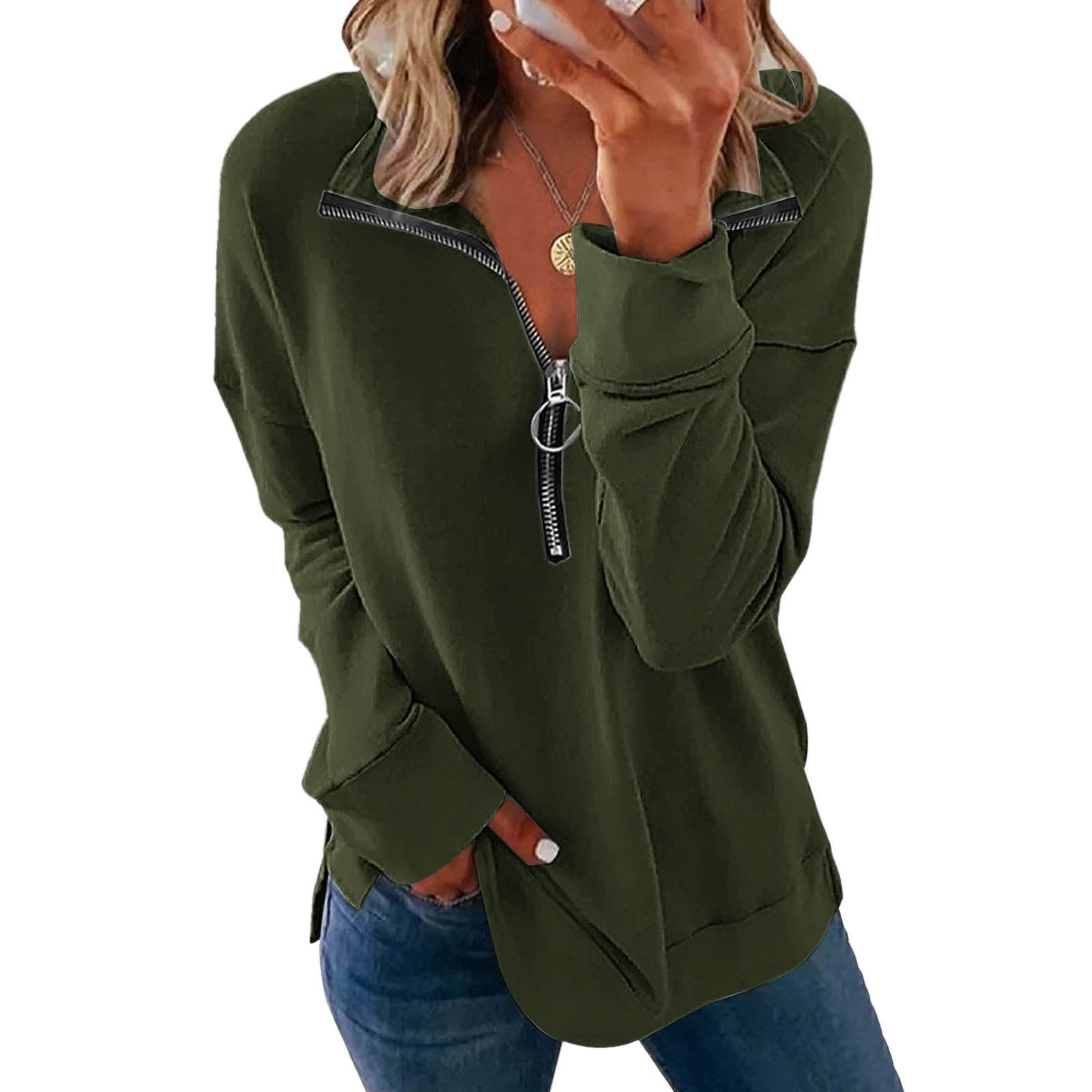 V-Neck Casual Slim Long Sleeve Tee