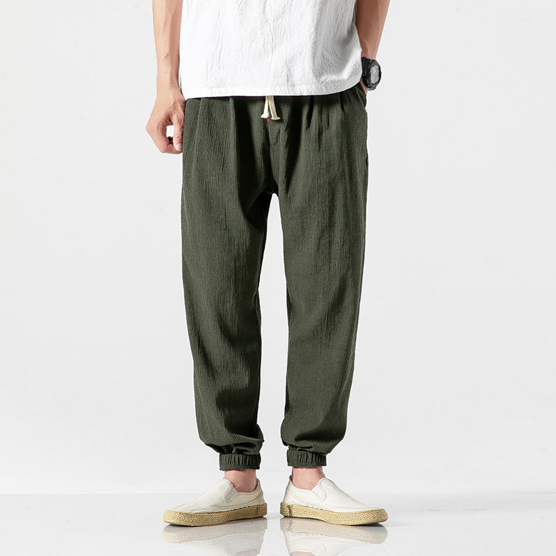 Solid Harem Slacks for Men
