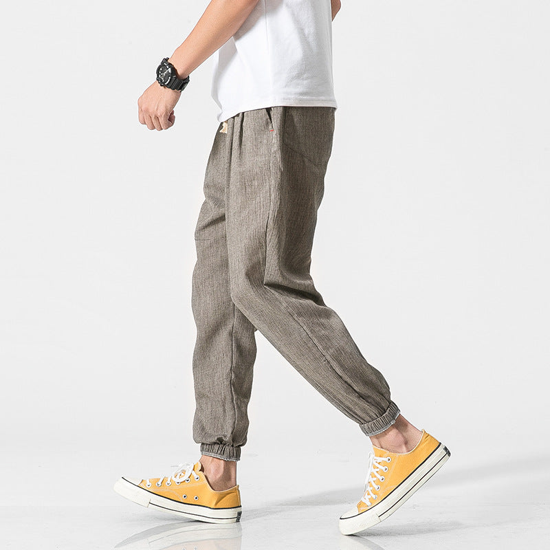 Solid Harem Slacks for Men