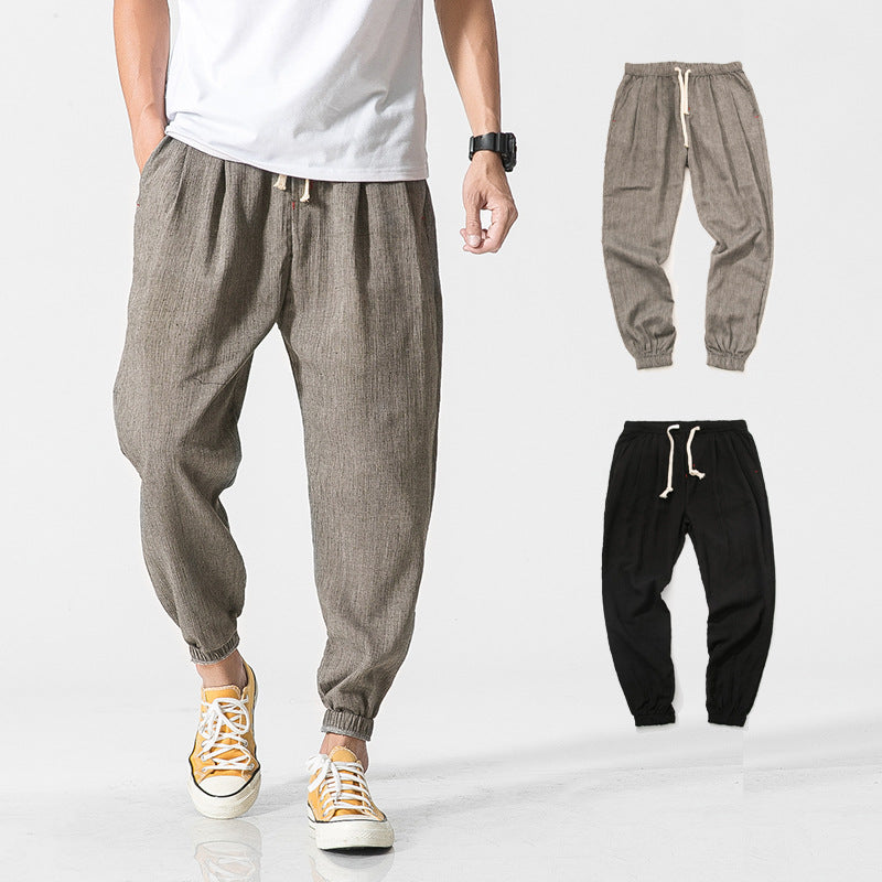 Solid Harem Slacks for Men
