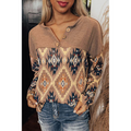 Artistic Geometric Print Pullover
