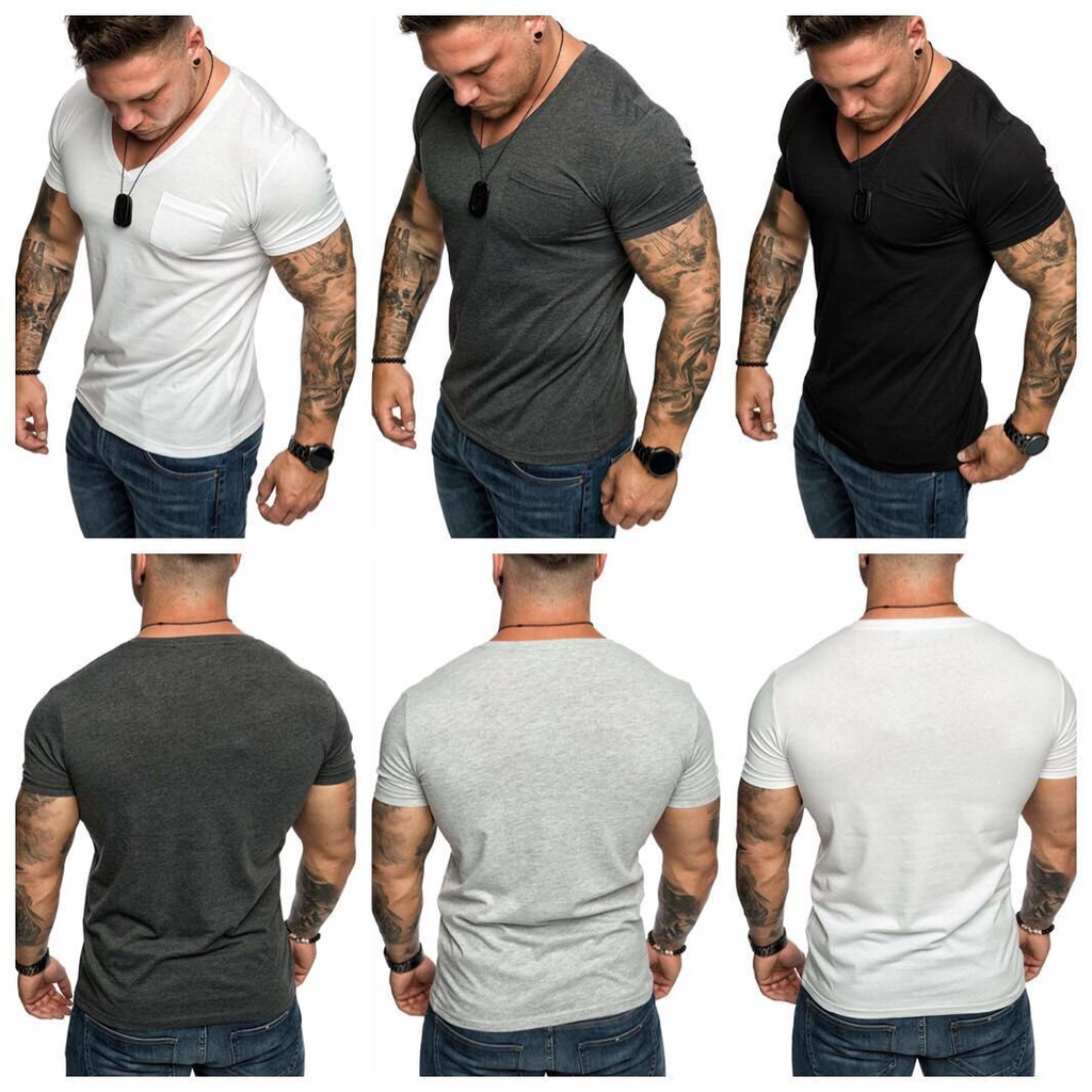 Casual Short Sleeve Round Neck Basic T-Shirt